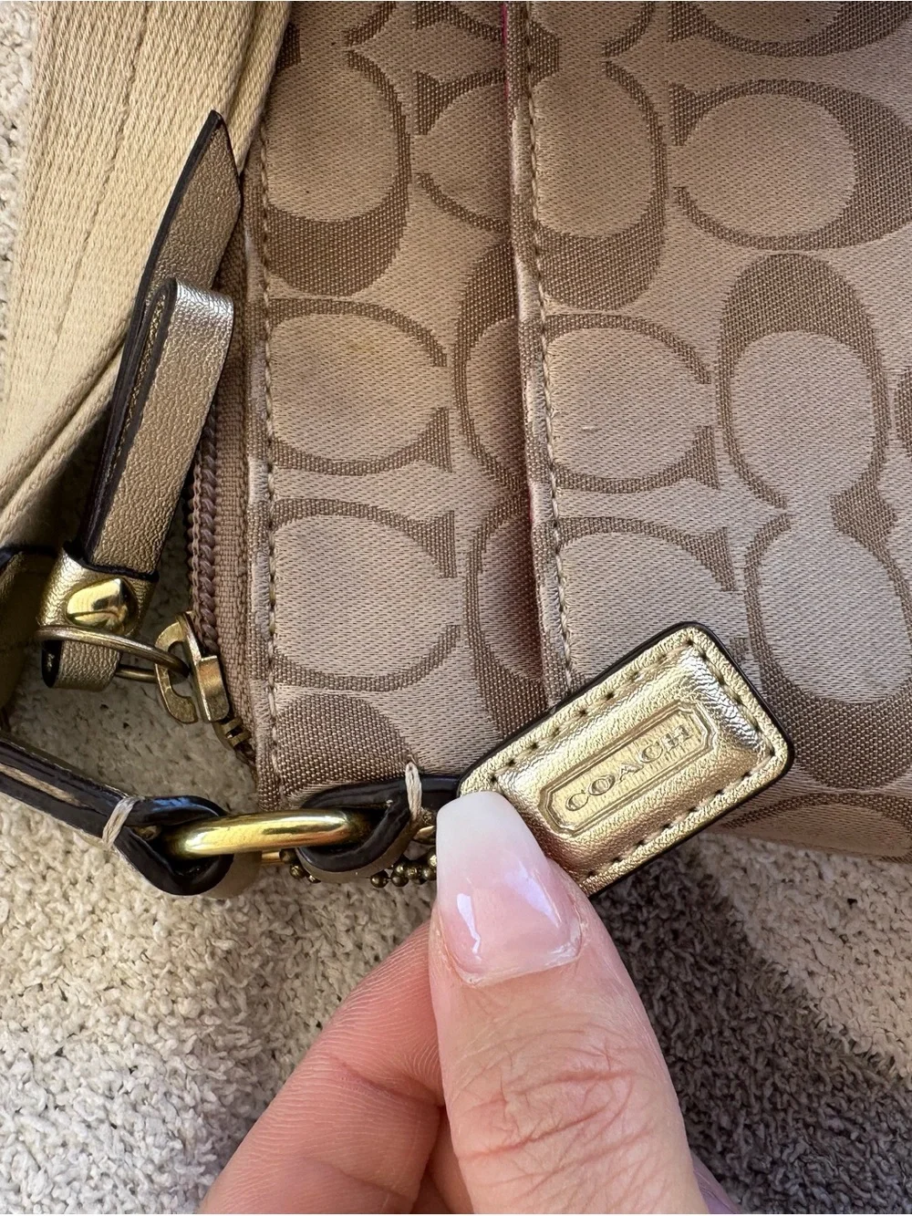 Coach Signature Canvas Crossbody Bag with Colorful Graphic Accents poppy